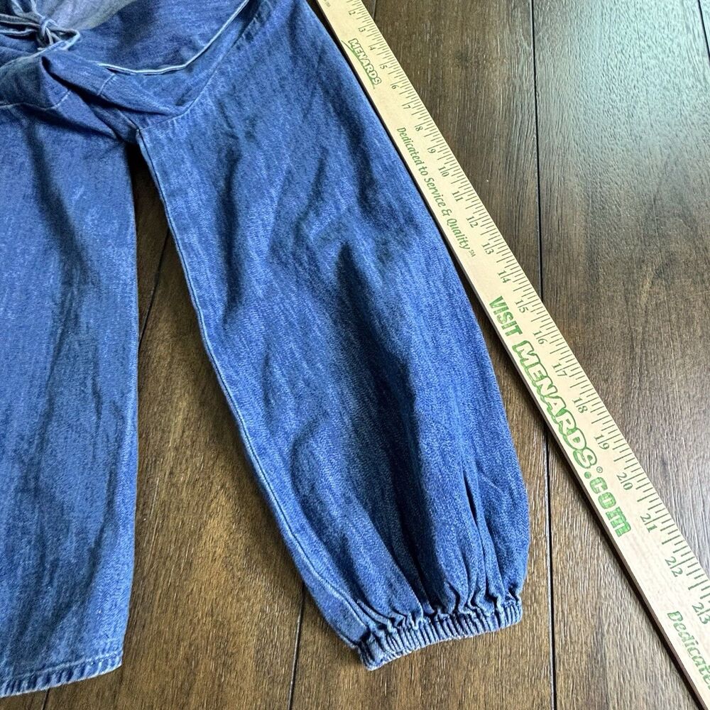 Old Navy Denim Dress Womens Petite S Fit & Flare Long Sleeve Collared Mini NEW! - Picture 7 of 10
